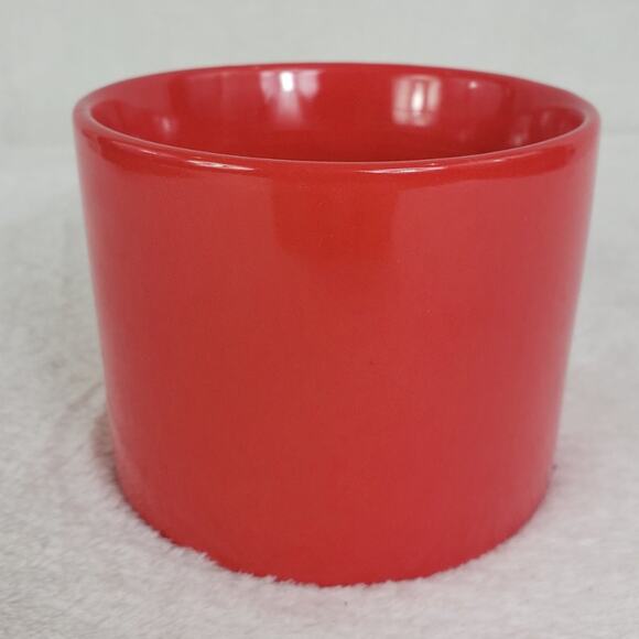 Starbucks 2017 Wide Mouth Red Ceramic Mug Gold Logo 12 oz. - Picture 4 of 7